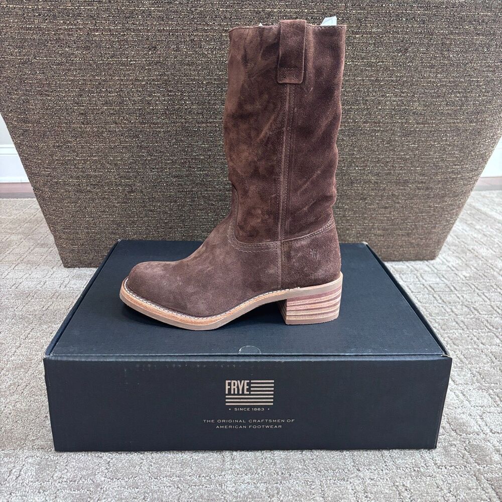 Frye Campus 12R Boots Womens 9 Brownie Pull On Leather Boho Festival Western NIB - Picture 4 of 7